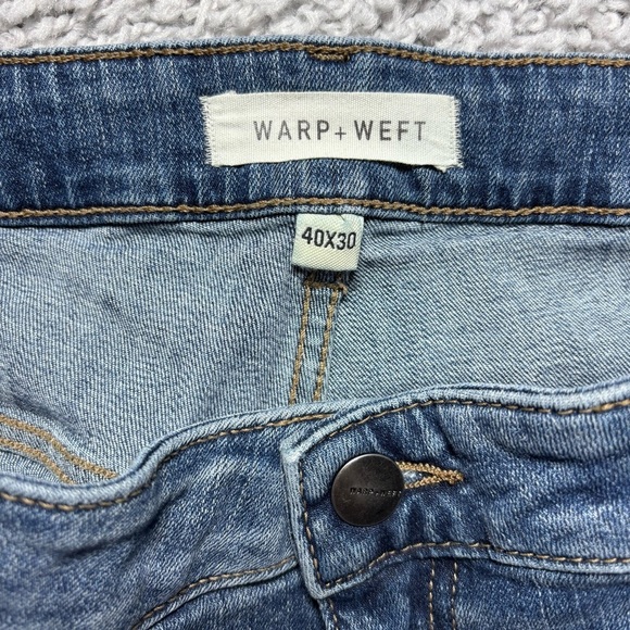 WARP + WEFT Jeans Mens 40 x 30 ORD Chicago Straight Regular Wash Stretch Denim - Picture 2 of 7